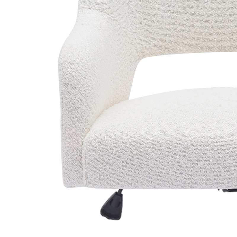 Everly Quinn Boucle Task Rolling Office Chair & Reviews | Wayfair